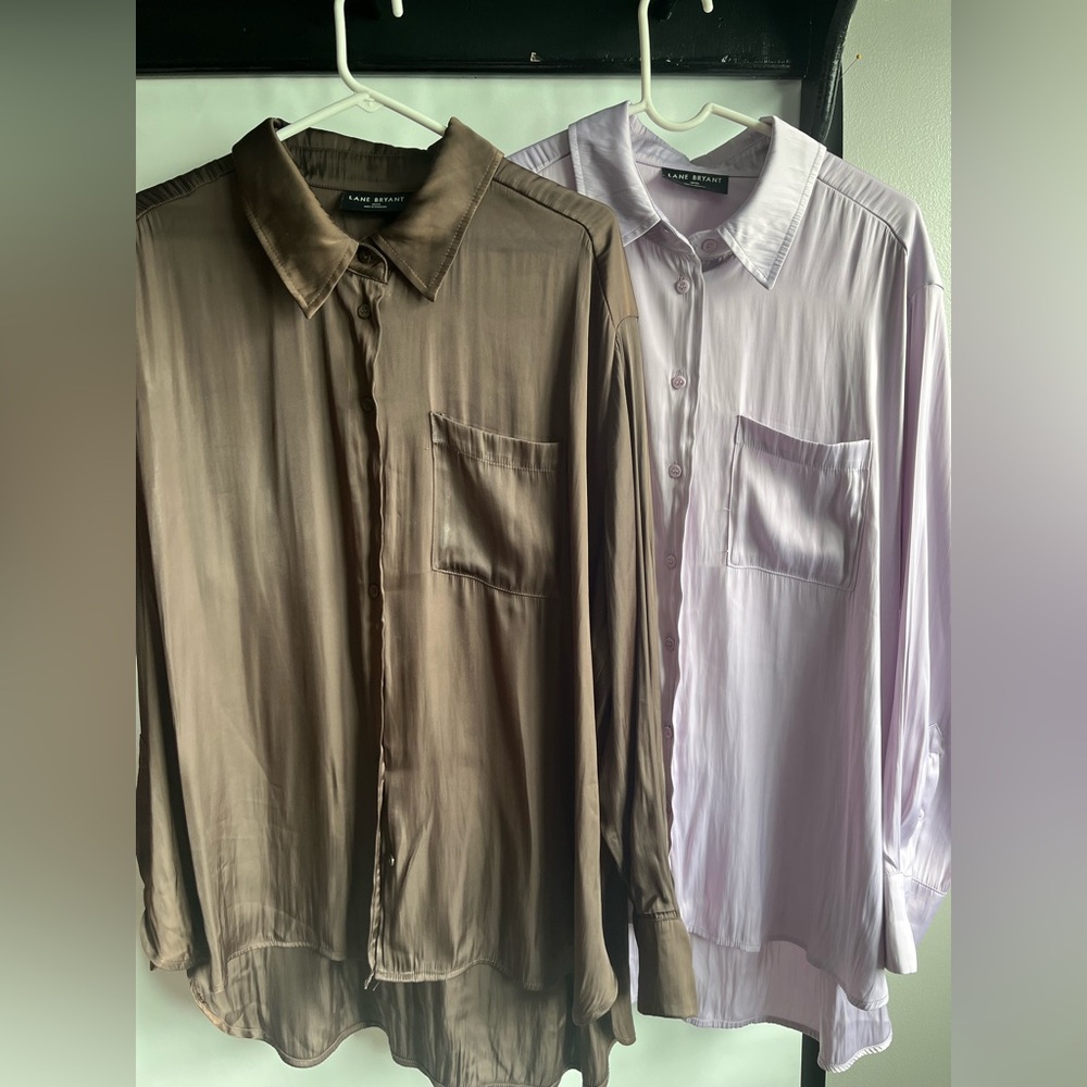 Woman’s Brown and Lavender blouse bundle sz 18/20